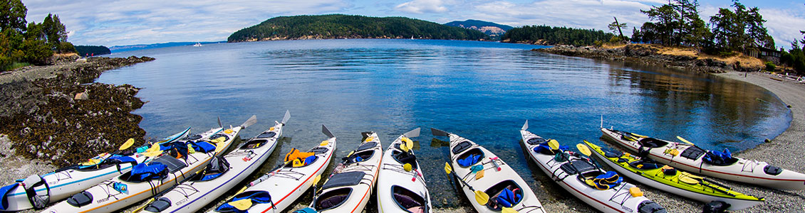 Kayaks on the water