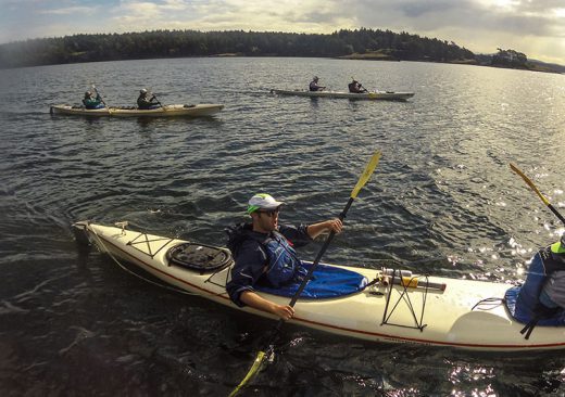 Sea kayak tour group