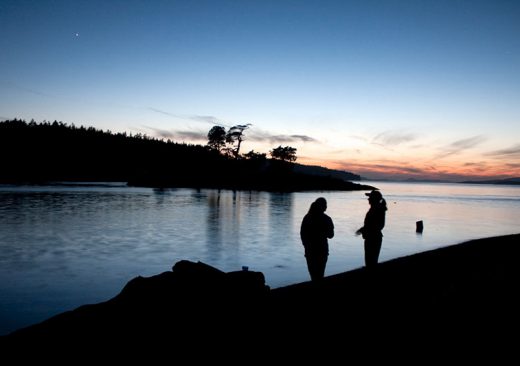 San Juan Island sunset on the beach