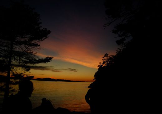 Night kayaking on San Juan Island