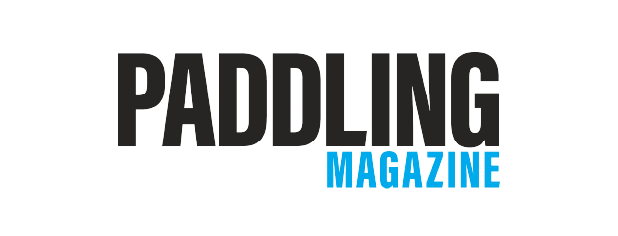 The Paddling Magazine logo displays bold black and blue lettering for kayak and paddling coverage.